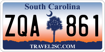 SC license plate ZQA861
