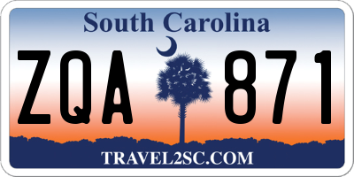 SC license plate ZQA871