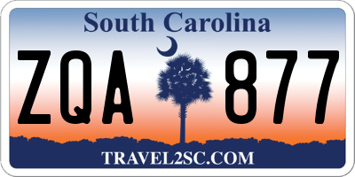 SC license plate ZQA877