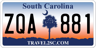 SC license plate ZQA881