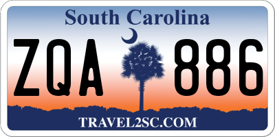 SC license plate ZQA886