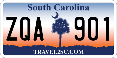 SC license plate ZQA901