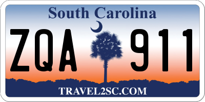 SC license plate ZQA911
