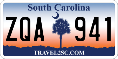 SC license plate ZQA941