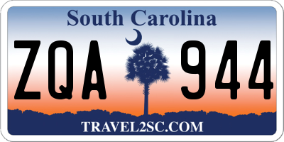 SC license plate ZQA944