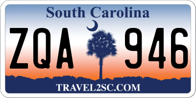 SC license plate ZQA946