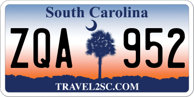 SC license plate ZQA952