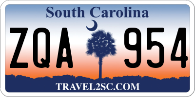 SC license plate ZQA954