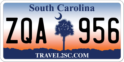 SC license plate ZQA956