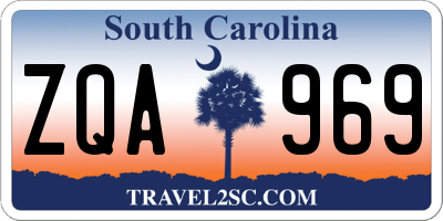 SC license plate ZQA969