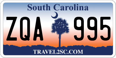 SC license plate ZQA995