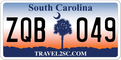 SC license plate ZQB049