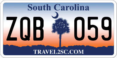SC license plate ZQB059