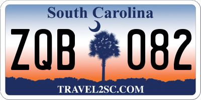 SC license plate ZQB082