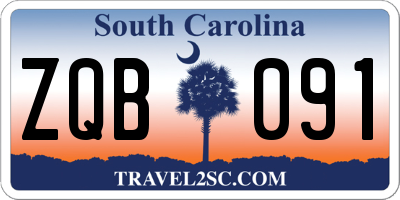 SC license plate ZQB091