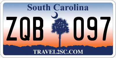 SC license plate ZQB097