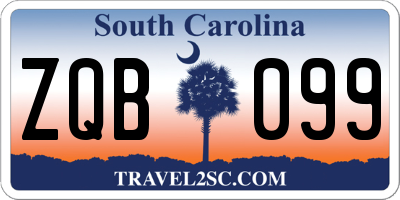 SC license plate ZQB099