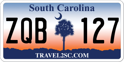 SC license plate ZQB127