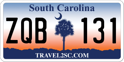 SC license plate ZQB131