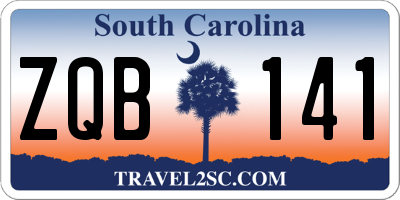 SC license plate ZQB141