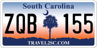 SC license plate ZQB155
