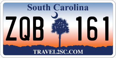 SC license plate ZQB161