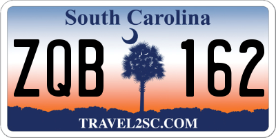 SC license plate ZQB162