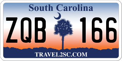SC license plate ZQB166