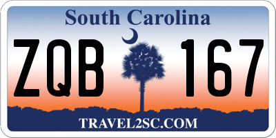 SC license plate ZQB167