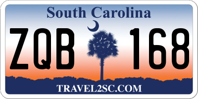 SC license plate ZQB168