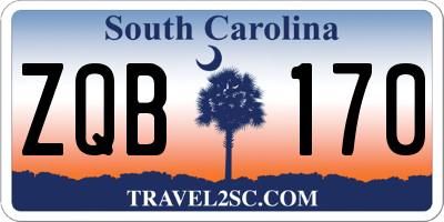 SC license plate ZQB170