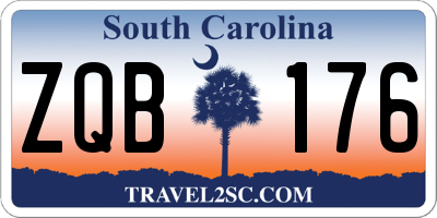 SC license plate ZQB176