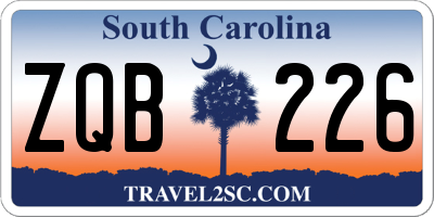 SC license plate ZQB226
