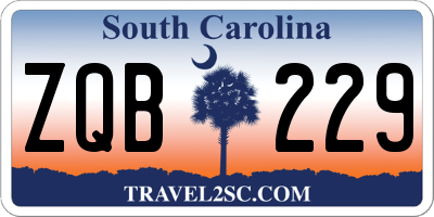 SC license plate ZQB229