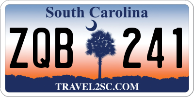 SC license plate ZQB241