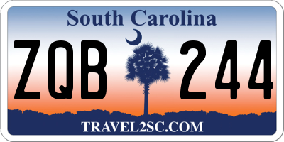 SC license plate ZQB244