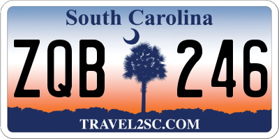SC license plate ZQB246