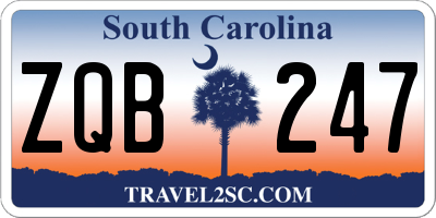 SC license plate ZQB247