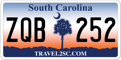 SC license plate ZQB252