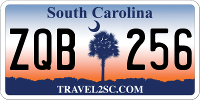 SC license plate ZQB256