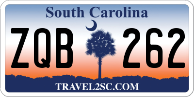 SC license plate ZQB262