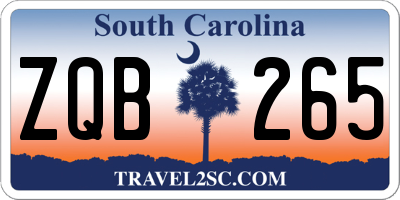SC license plate ZQB265