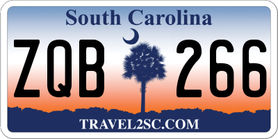 SC license plate ZQB266