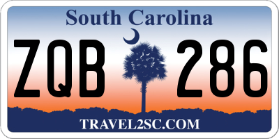 SC license plate ZQB286