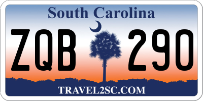 SC license plate ZQB290