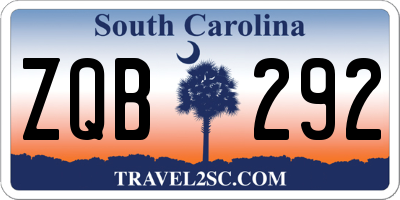 SC license plate ZQB292