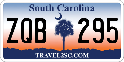 SC license plate ZQB295