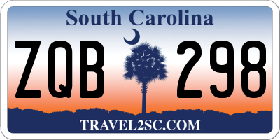 SC license plate ZQB298