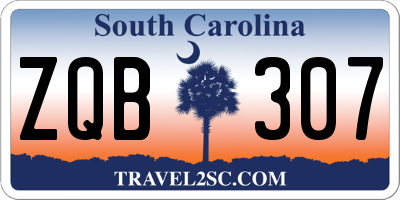SC license plate ZQB307