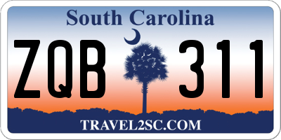SC license plate ZQB311